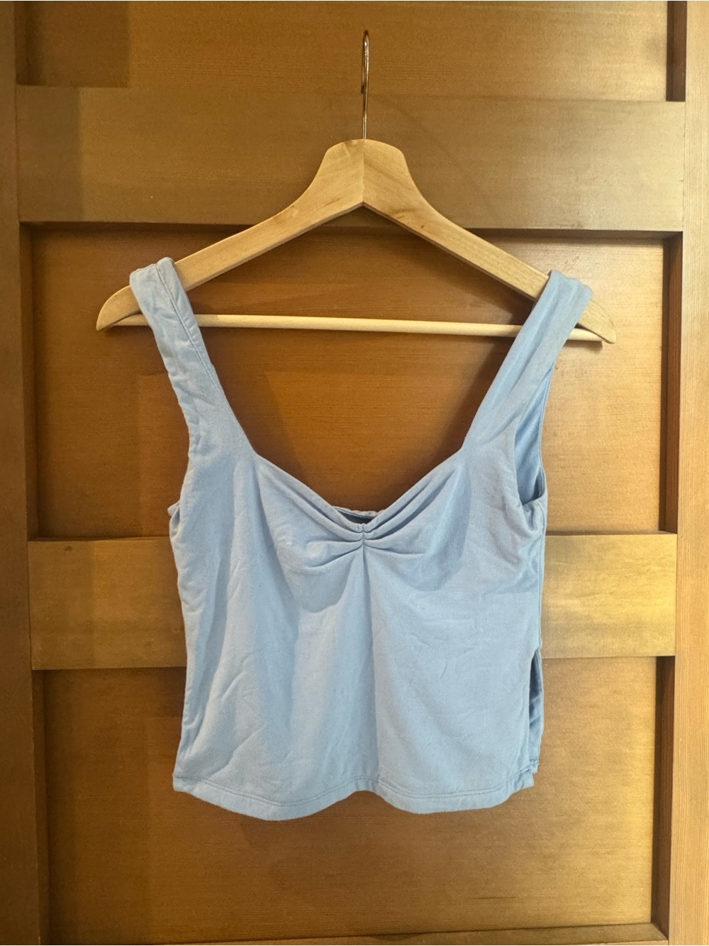 White Fox Boutique Light Blue Twist-Front Tank Top